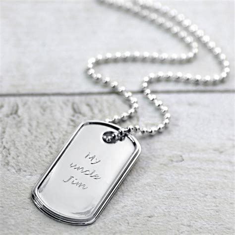 sterling silver dog tags.